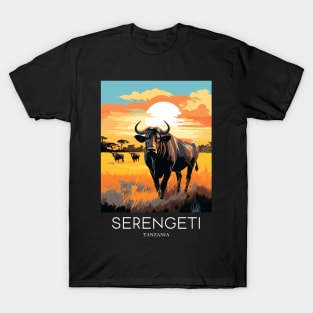 A Pop Art Travel Print of the Serengeti National Park - Tanzania T-Shirt